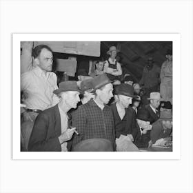 Spectators At Cattle Auction, San Augustine, Texas By Russell Lee Art Print