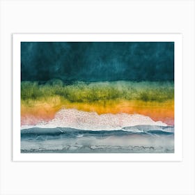 Aerial coastline Art Print