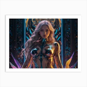 Blonde Goddess Portrait Art Print