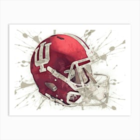 Untitled 1indiana Hoosiers NCAA Helmet Poster Art Print