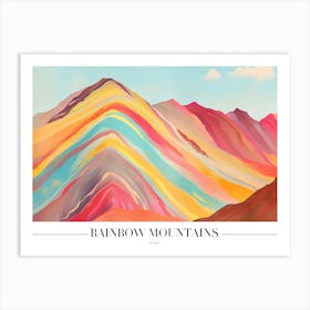 Rainbow Mountains Peru Art Print