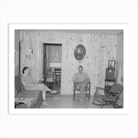 Southeast Missouri Farms,Client And Wife In Living Room Of New Home On La Forge Project, Missouri By Russell Lee Art Print