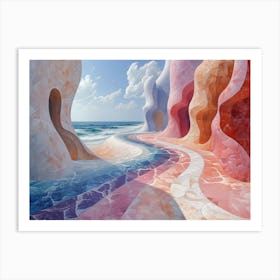 Surreal Rainbow Path Art Print