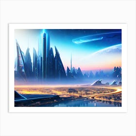 Futuristic City 56 Art Print