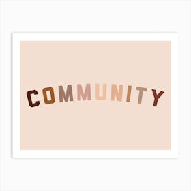 Community Cream Art Print
