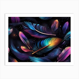 Colorful Feathers 8 Art Print