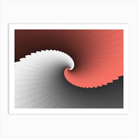 Living Coral Spiral Wings Art Print