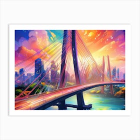 Bridge Over The River Art Print