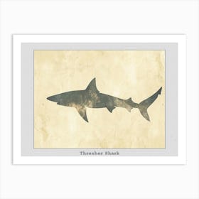 Thresher Shark Silhouette 8 Poster Art Print