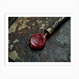 Wax Seal Old Red Art Print