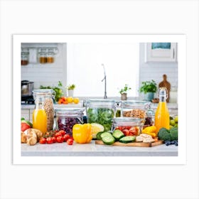 Healthy Food In The Kitchen Art Print