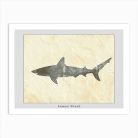 Lemon Shark Silhouette 1 Poster Art Print