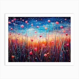 Poppies At Night 2 Art Print