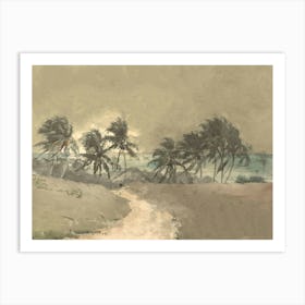 Beach Vintage Painting Art Print