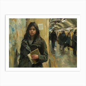 London Subway Girl Art Print