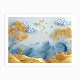 3d Modern Landscape 6 Art Print