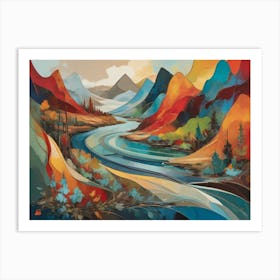 'River Valley' 3 Art Print