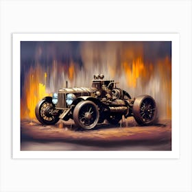 Steampunk Car 1 Art Print