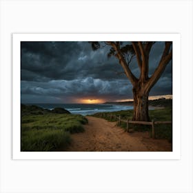 Stormy Day At The Beach 5 Art Print