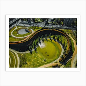 Park in Milan view from above Art Print