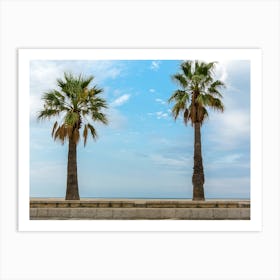 Palm Trees On The Beach 1 Art Print