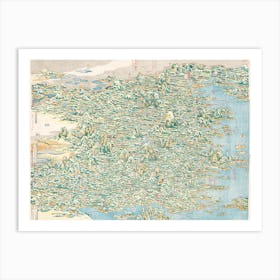 Map Of China By Katsushika Hokusai (1760–1849) Art Print