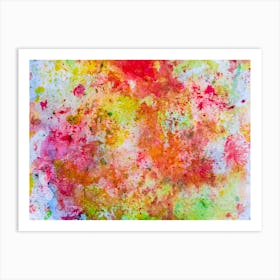 Watercolor Splatter Painting Art Print