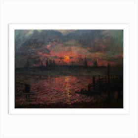 Sunset Over London Art Print