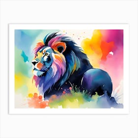 Lion Painting 26 Art Print