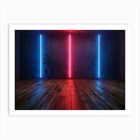 Neon Lights In A Room Art Print