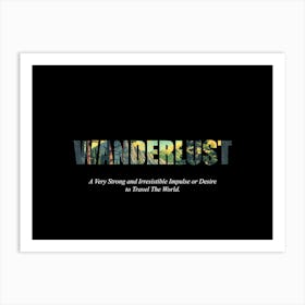 Wanderlust Poster Vintage Retro Woods 1 Art Print