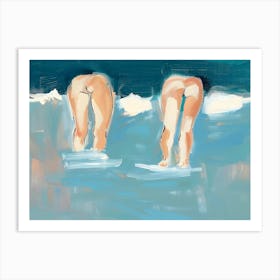 Two Women In The Water Art Print