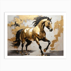 Golden Horse 6 Art Print