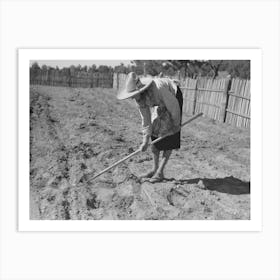 Doris Caudill Working In Her Garden, Pie Town, New Mexico By Russell Lee Art Print