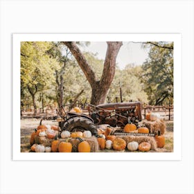 Autumn Tractor Harvest Art Print