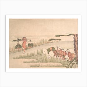 Spring In The Rice Fields, Katsushika Hokusai Art Print