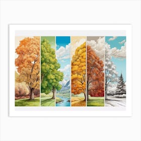 Autumn Trees 1 Art Print