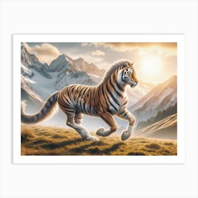 Tigorse Tiger-Horse Fantasy Art Print