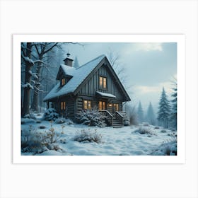 Cabin In The Woods Art Print