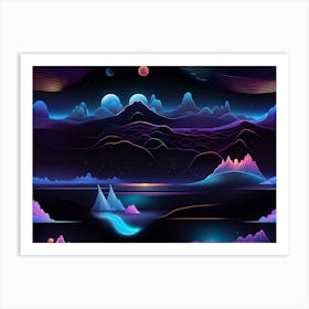 Psychedelic Landscape 3 Art Print