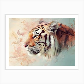 3D Tiger Animal Abstract Art Print