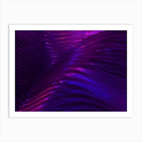 Abstract landscape: wave #1 [synthwave/vaporwave/cyberpunk] — aesthetic poster Art Print