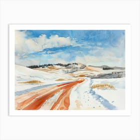 Snowy Road 2 Art Print