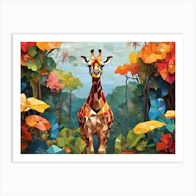 Giraffe In The Jungle Art Print