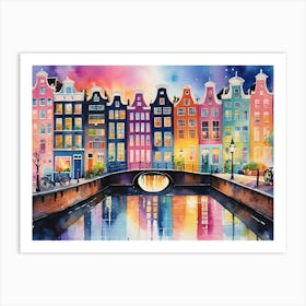 Amsterdam By The Canal Art Print
