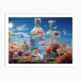 Flower In A Bottle Art Print