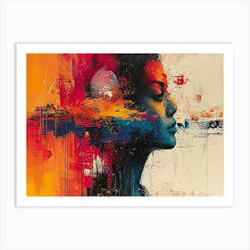 Colorful Chronicles: Abstract Narratives of History and Resilience. Abstract Painting 10 Art Print