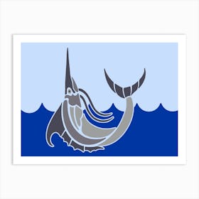 Fish Marlin Animal Sea Art Print