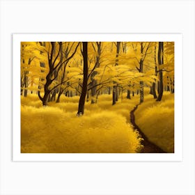 Yellow Forest 8 Art Print