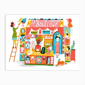 Screenprint Boutique Fantastique Art Print